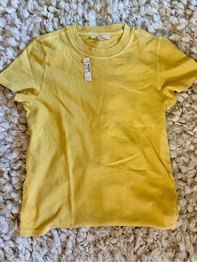 Madewell Yellow Crewneck Tee